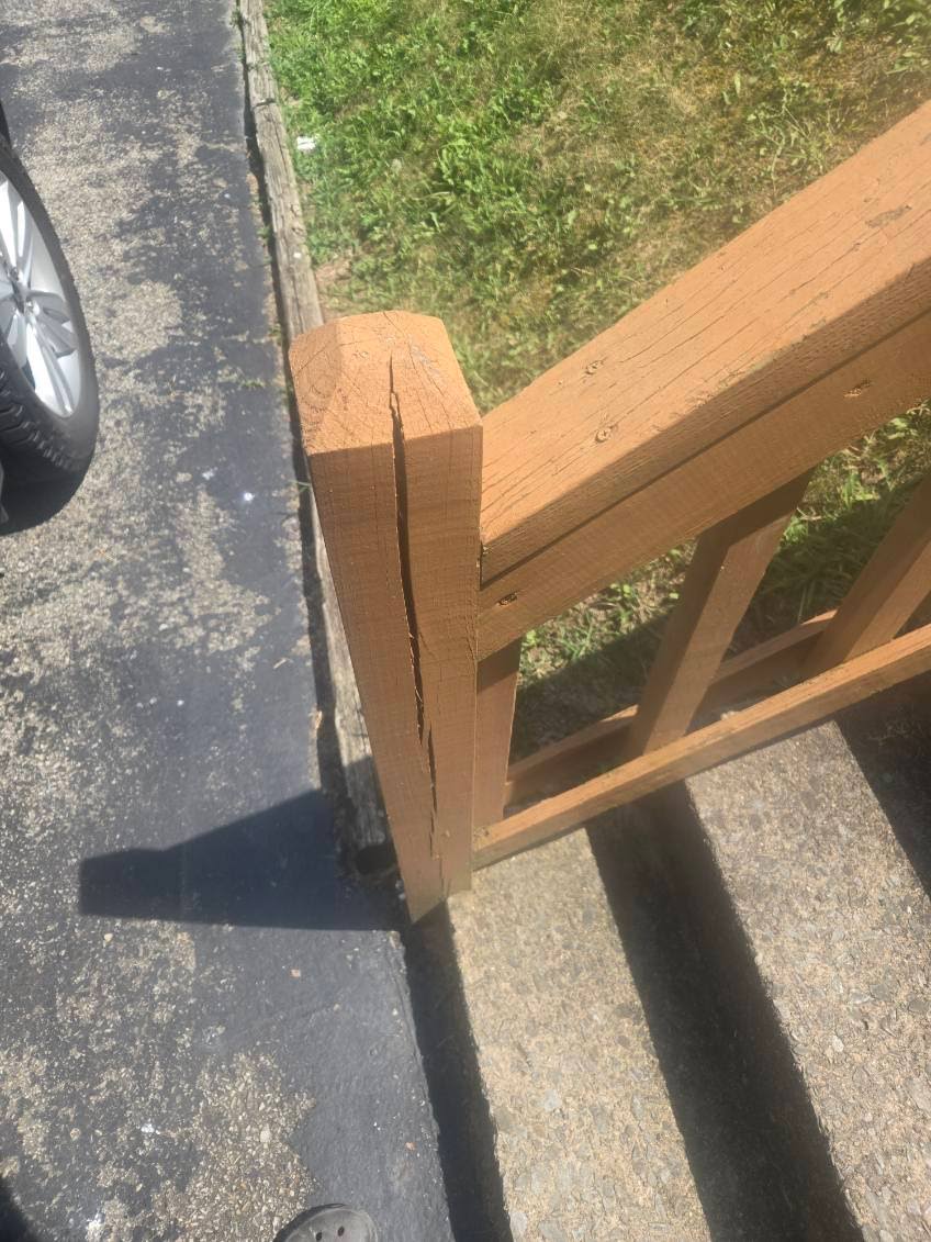 Exterior siding or trim work on property facade